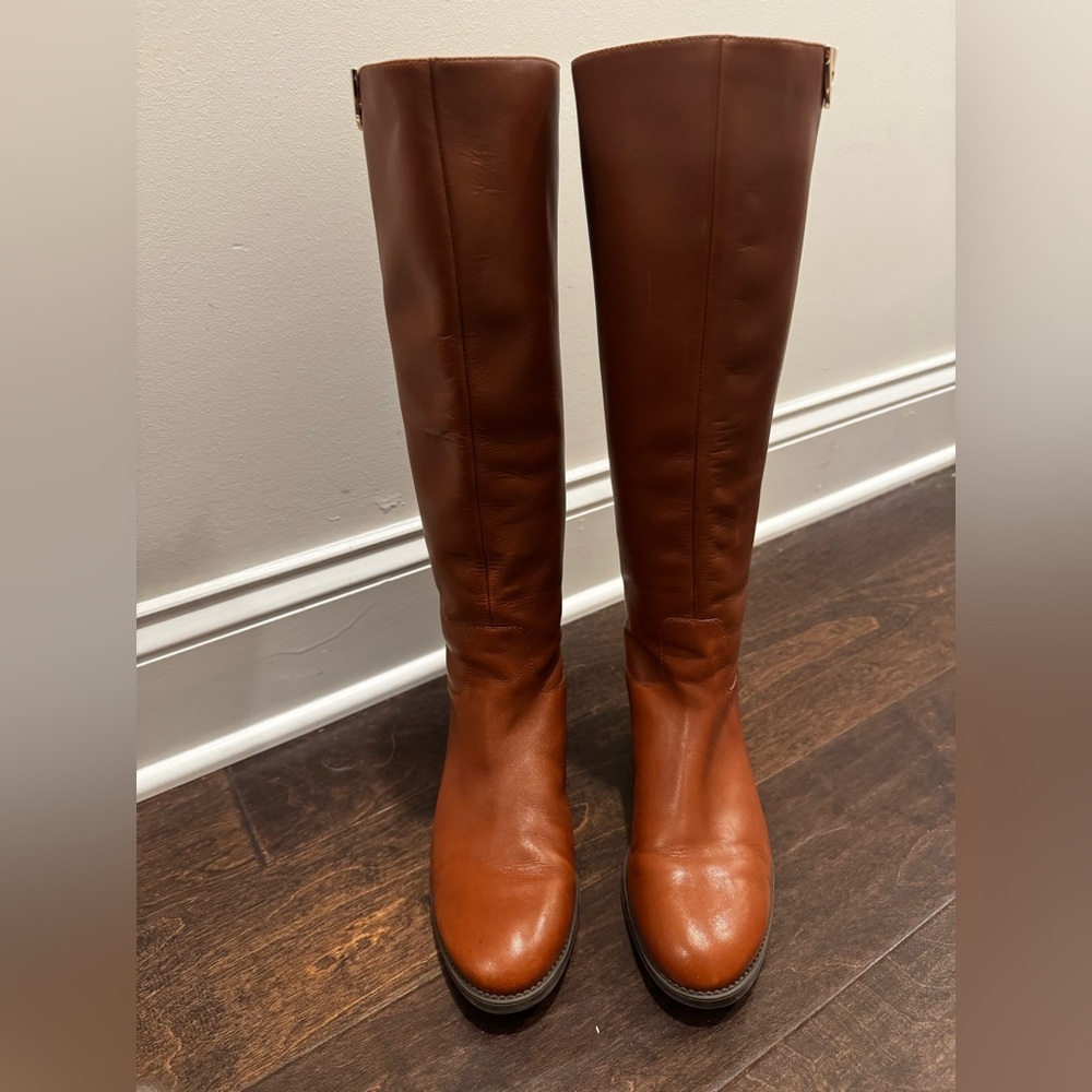 Tory Burch Tan Leather Over the Knee Boots - Picture 3 of 8